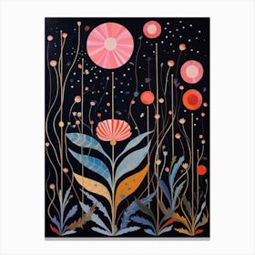 Cosmos 2 Hilma Af Klint Inspired Flower Illustration Canvas Print