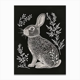 Cinnamon Rabbit Minimalist Illustration 4 Canvas Print