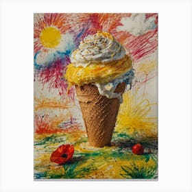 Ice Cream Cone 52 Canvas Print