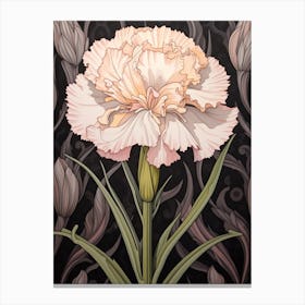 Flower Illustration Carnation Dianthus 1 Canvas Print