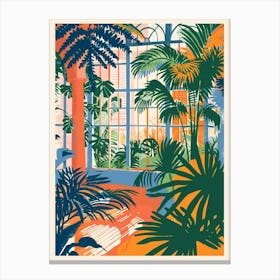 Brooklyn Botanic Garden New York Colourful Silkscreen Illustration 1 Canvas Print