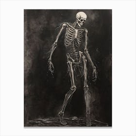 Dance With Death Skeleton Painting (54) Canvas Print