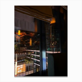 Night View From A Restaurant Window Canvas Print