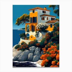 House By The Sea Canvas Print