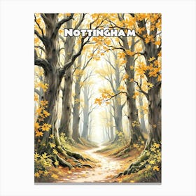 Nottingham Retro Vintage Travel V 03 Canvas Print