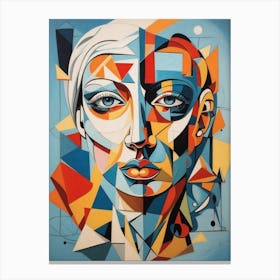 Abstract Woman'S Face Canvas Print