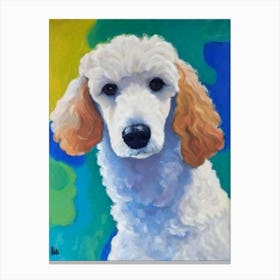 Poodle 2 Fauvist Style dog Canvas Print