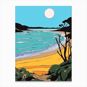 Minimal Design Style Of Byron Bay, Australia 1 Canvas Print