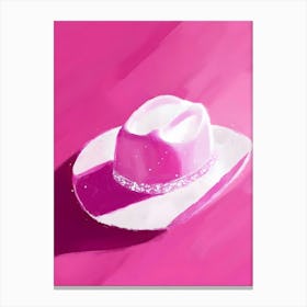 Pink Cowboy Hat Canvas Print