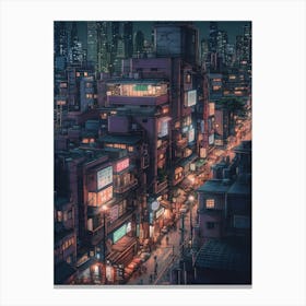 City At Night 22 Canvas Print