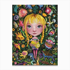 Girl In The Forest 2 Canvas Print