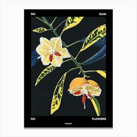 No Rain No Flowers Poster Bergamot 1 Canvas Print