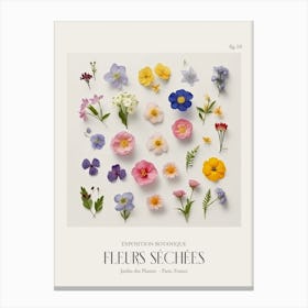 Fleurs Sechees, Dried Flowers Exhibition Poster 10 Canvas Print