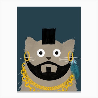 Cat Mr T Canvas Print