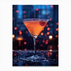 Cocktail In The Rain Canvas Print