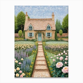 Cottage Rose Garden Canvas Print