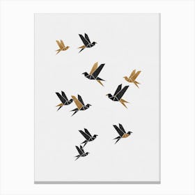 Origami Birds Collage I Canvas Print