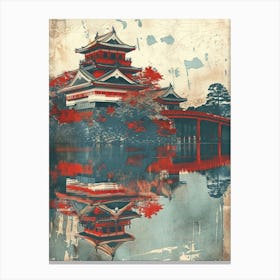 Hiroshima Castle Mid Century Modern 1 Canvas Print