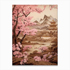Cherry Blossom Victorian Style 3 Canvas Print
