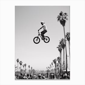 Venice Beach, Black And White Analogue Photograph 2 Canvas Print