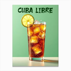 Cuba Libre Cocktail V 03 Canvas Print