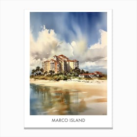 Marco Island Watercolor 2travel Poster Canvas Print