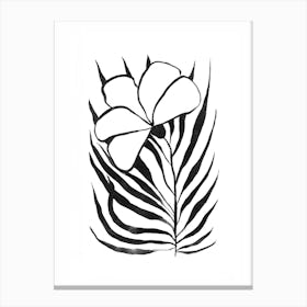 Zebra Flower Canvas Print