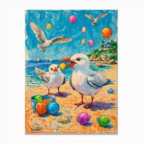 Easter Seagulls Canvas Print