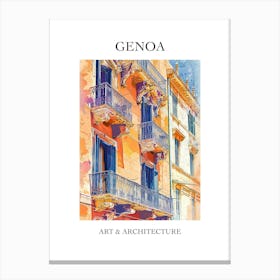 Genoa Travel And Architecture Poster 2 Canvas Print