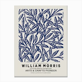 William Morris Blue Botanical Poster 1 Canvas Print