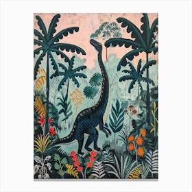 Dinosaur Impressionist Inspired Painting 3 Canvas Print