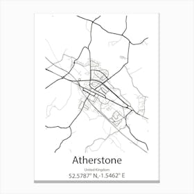 Atherstone,United Kingdom Minimalist Map Toile