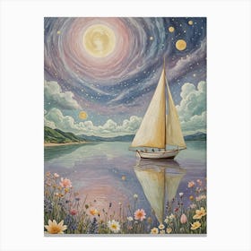 Cosmic Sailboat 1 Canvas Print