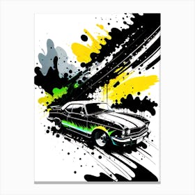 Grunge Car Canvas Print