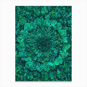 Green Flower Canvas Print