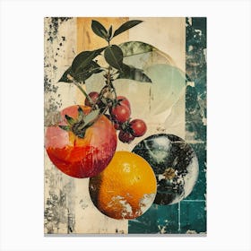 Kitsch Fruit Collage 1 Canvas Print