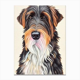 Briard 3 Watercolour dog Canvas Print