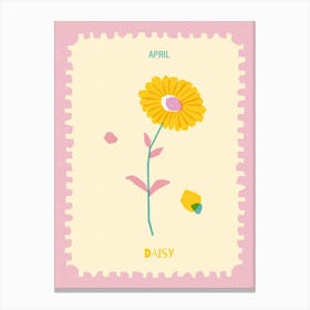April Birthmonth Flower Daisy 1 Canvas Print
