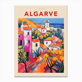 Algarve Portugal 2 Fauvist Travel Poster Canvas Print