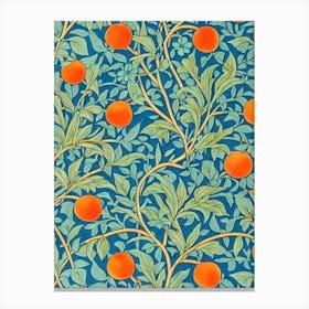 Orange 4 tree Vintage Botanical Canvas Print