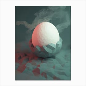 Low Poly Egg Canvas Print