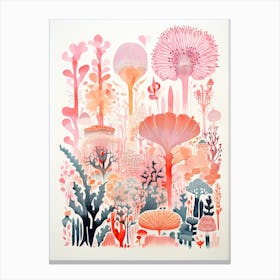 Kew Gardens Abstract Riso Style 2 Canvas Print