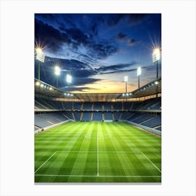Soccer Stadium At Night 4 Canvas Print