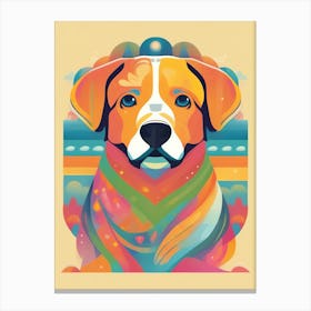 Colorful Dog 1 Canvas Print