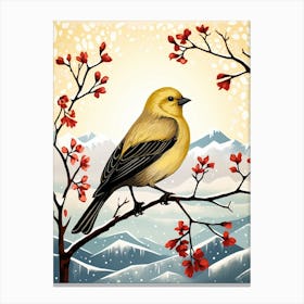 Bird Illustration American Goldfinch 1 Canvas Print