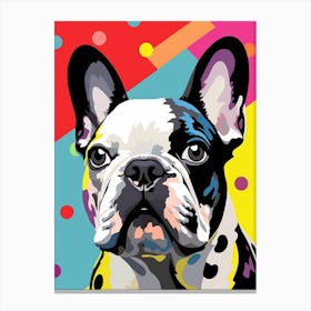 Pop Art Graphic Novel Style Boston Terrier 1 Canvas Print