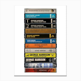 George Harrison - Albums - Cassette Print Canvas Print