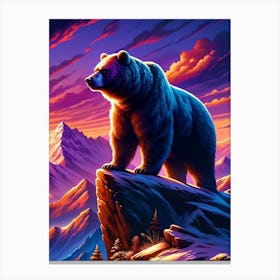 Bear On The Mountain Canvas Print