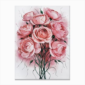 Pink Roses Canvas Print