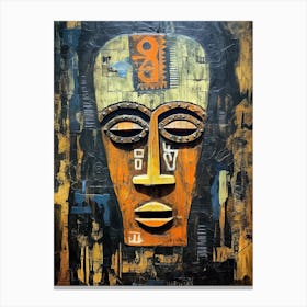 Spiritual Journeys: African Tribal Mask Art Canvas Print